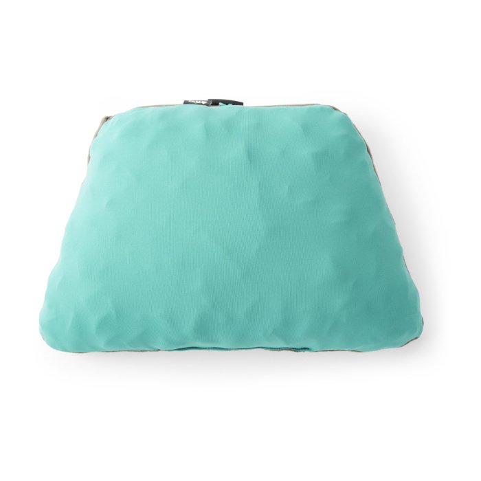 Teal hexagonal shaped foam pillow